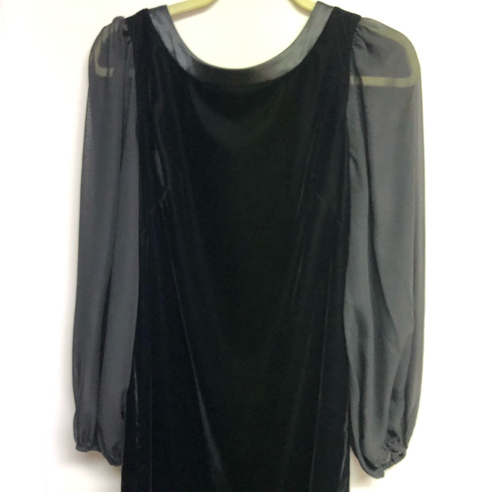 Black velvet dress